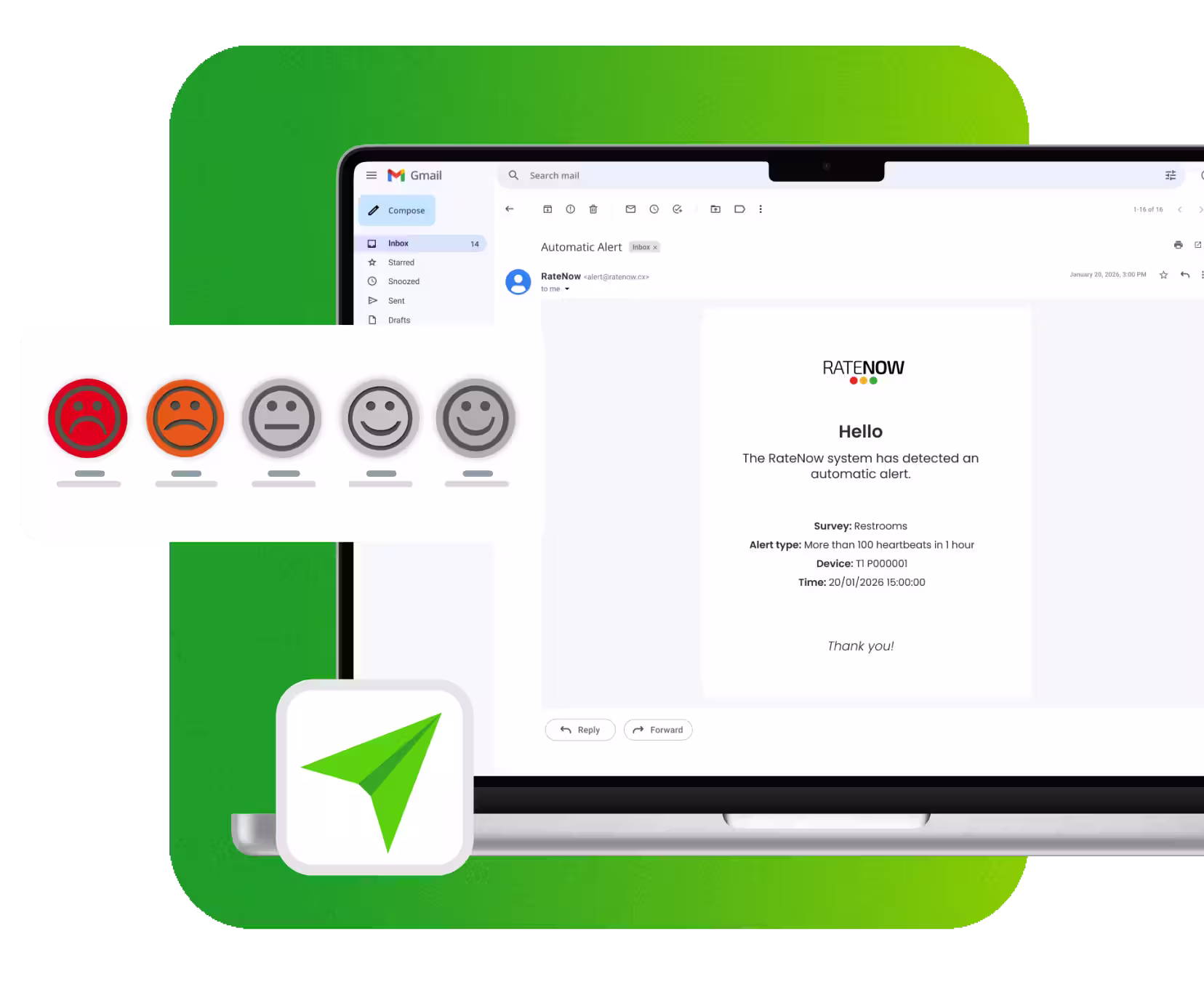 Notificación por Email de Alerta - RateNow